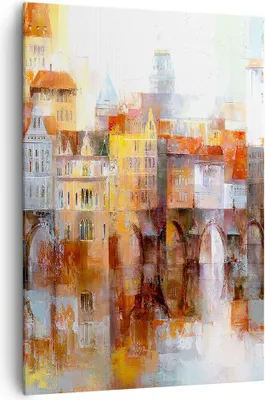Produktbild von Bild auf Leinwand - Leinwandbild - Einteilig - Stadt Mietshaus - 70x100cm - Wand Bild - Wanddeko - Wandbilder - Leinwanddruck - Kunstdruck - Wanddekoration - Leinwand bilder - Wandbild - PA70x100-3476