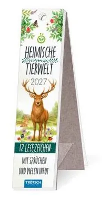 Obrázok produktu pre TRÖTSCH - Lesezeichenkalender Heimische Tierwelt 2027