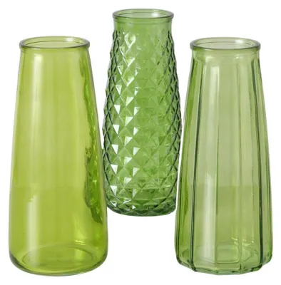 Immagine prodotto di Boltze Home Vaso in vetro verde H 22,5 cm