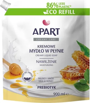 Zdjęcie produktu dla Mydło w płynie APART Floral Care 900ml MLEKO I MIÓD - ZAPAS