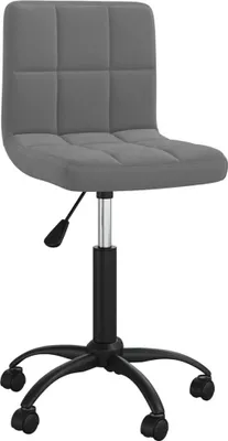 Image de Chaise pivotante à manger Gris foncé Velours