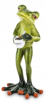 Produktbild von Art-Pol Froschfigur mit Kaffeetasse Humorvolle Deko 137223