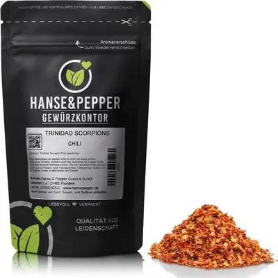 Produktbild von 30g Trinidad Scorpion Chili geschrotet