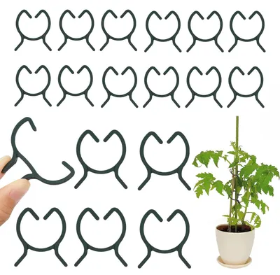 Immagine prodotto di Clip per piante 200 pezzi - Supporto per piante - Clip di fissaggio - Clip per pomodori - Supporto per ortaggi/frutta - Ideale per piante rampicanti - Morsetti per piante