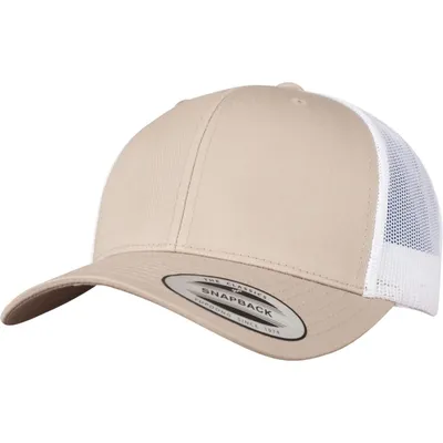 Image de Yupoong Retro Trucker Cap khaki/weiß Uni