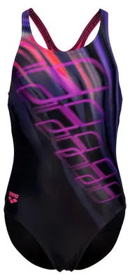 Image de arena Shading Maillot de bain fille Swim-Pro-Back séchage rapide, couleur:noir, tailles enfants:164