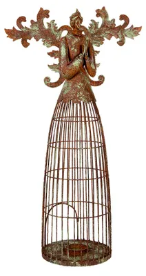 Immagine prodotto di Clayre & Eef Portacandele Angelo 29x17x58 cm in metallo marrone