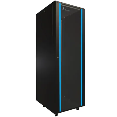 Obrázek produktu pro Extralink Racková skříň 37U 600x800 Černá stojící, Volně stojící rack, 37U, 600 kg, Zámek, Kolejnice racku, Nastavitelné nohy