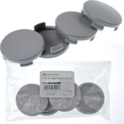 Produktbild von 4X 54,5mm Nabenkappen Felgen Deckel Kappen Grau Gewölbt kompatibel mit Ford Renault Dacia