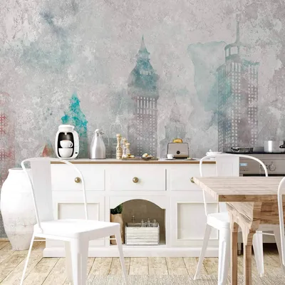 Produktbild von Vlies Fototapete - Watercolour City 300x210 cm Städte d-A-0122-a-a