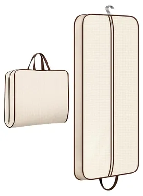 Produktbild von Faltbarer Kleidersack für Reisen, 152,4 cm, für lange Kleider, Anzüge und Mäntel, Beige