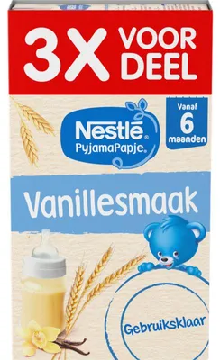 Produktbild von Nestlé Pyjamapapje Vanille 6+ Monate, 3x 250g Vorteilspack, 750g Babynahrung
