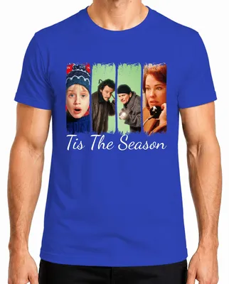 Zdjęcie produktu dla Koszulka męska Tis The Season Home Alone Kevin Wet Bandits Christmas Gift, Niebieski, XL