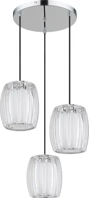 Productafbeelding van 3-lichts hanglamp Maribel chroom rond