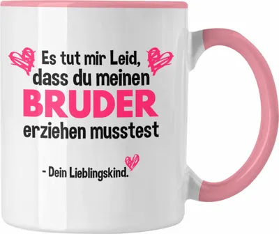 Produktbild von Trendation - Lieblingskind Muttertag Vatertag Tasse Geschenk Kinder Sohn Tochter Mama Tasse Spruch (Rosa)