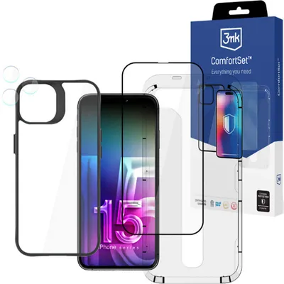Productafbeelding van 3MK Comfort Set, 4-in-1, voor iPhone 15 Pro, 1 stuk