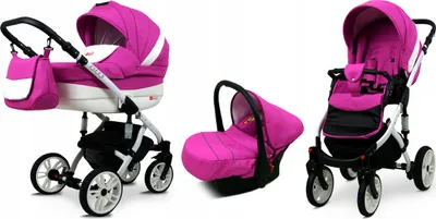 Produktbild von BabyLux® Lilly | 3in1 Kinderwagen Set | Crocus | Kombikinderwagen | Kinderwagenset | Buggy + Bab
