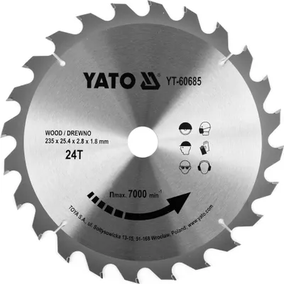 Produktbild von YATO Trennscheibe Winkelschleifer YT-60685 1.8mm 235mm 25.4mm Blisterpack