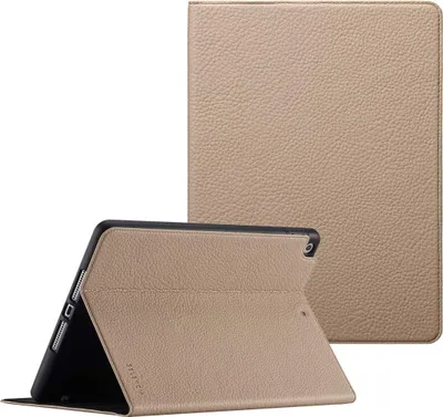 Image de Selencia Riva Bibliothèque pour Apple iPad 9 (2021) 10.2 pouces / iPad 8 (2020) 10.2 pouces / iPad 7 (2019) 10.2 pouces - Beige