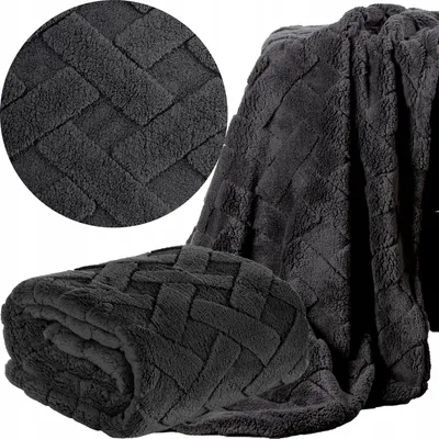 Produktbild von Eurofirany Weiche Kuscheldecke Plaid 150x200 cm Stahlgrau