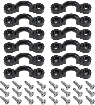 Immagine prodotto di Set di componenti in nylon per kayak - 12 pezzi - 24 mm - Impermeabile - Resistente ai raggi UV - Viti in nylon - Accessori per kayak
