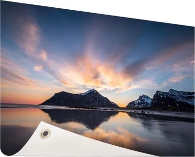 Produktbild von Gartenposter - 60x40 cm - Sonnenaufgang hinter der Insel  - Modernes Wandbilder - Meer und Strand