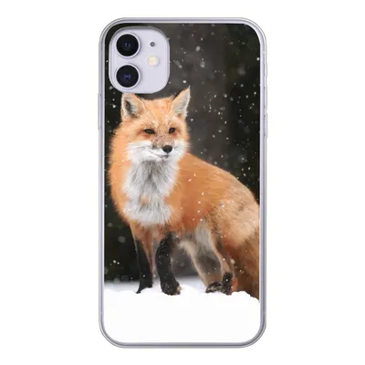 Produktbild von MuchoWow® Handyhülle Schutzhülle Hülle für iPhone 11 Fuchs - Schnee - Winter Silikon Softcase Handy Hülle - Handytasche