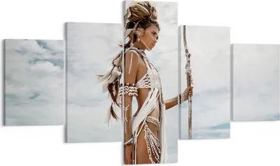 Produktbild von Bild auf Leinwand - Leinwandbild - 5 Teile - Brennen Mann Frau - 125x70cm - Wand Bild - Wanddeko - Wandbilder - Leinwanddruck - Bilder - Wanddekoration - Leinwand bilder - Wandbild - EA125x70-4275
