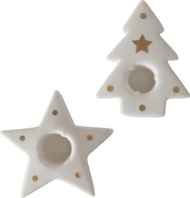 Produktbild von Boltze Gruppe Bryno Kerzenleuchter weiß sortiert 8,8cm (1 Stück)