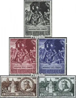 Produktbild von Briefmarken Vatikanstadt 1959 Mi 327-329,330-331 (kompl.Ausg.) postfrisch Sondermarken