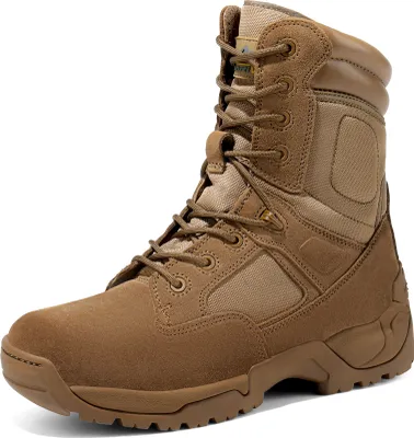 Produktbild von NORTIV 8 Herren Militär Einsatzstiefel Security Tactical Boot Zipper Stiefel Kampfstiefel Springerstiefel Schuhe Farbe: BRAUN Größe:42