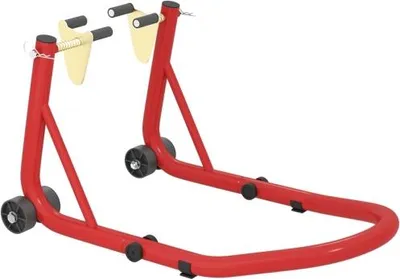 Produktbild von Rot Motorradstaender Set vorne/hinten 38x35x64 cm Stahl bis 544 kg Motorradheber fuer Hinterrad
