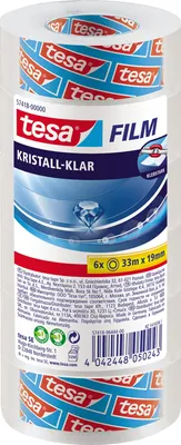 Imagen del producto de tesa Cinta adhesiva transparente 57418-00000, 19 mm x 33 m, paquete de 6 unidades.