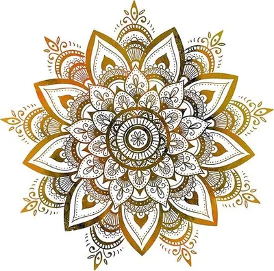 Produktbild von Goldene Boho Wandtattoo Blumen Mandala Dekoration