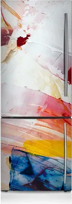 Produktbild von Kühlschrank Aufkleber Kühlschrankmagnete Dekoration Kühlschrankfolie 60x190 cm - Farbflecken