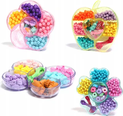 Produktbild von Perlen Set zur Schmuckherstellung - DIY Armbänder Bastelset für Kinder Kreativ Bunt