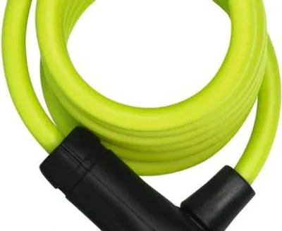 Image de Antivol à câble spiralé ABUS Star 4508K/150 - Antivol vélo en câble spiralé de 8 mm - Niveau de sécurité ABUS 2 - Vert