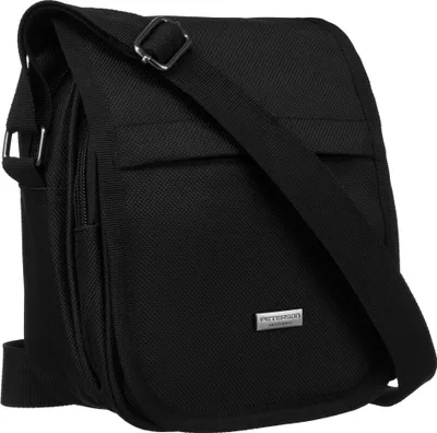 Obrázek produktu pro Peterson pánská crossbody taška černá polyester 21x17,5x9 cm