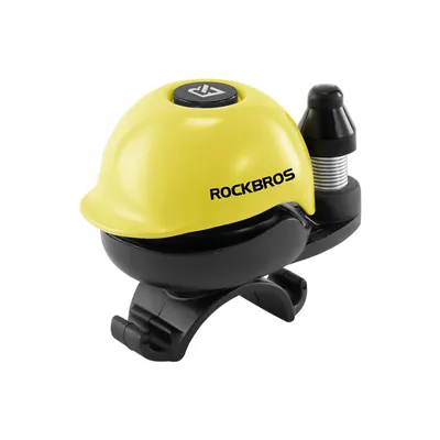 Image de ROCKBROS Sonnette de vélo VTT à main Mini sonnette de vélo pour 22-34mm Jaune
