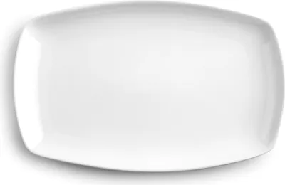 Image de Plat de service Ibili-Castilla Blanco, porcelaine, 25 x 16 x 2,3 cm, blanc