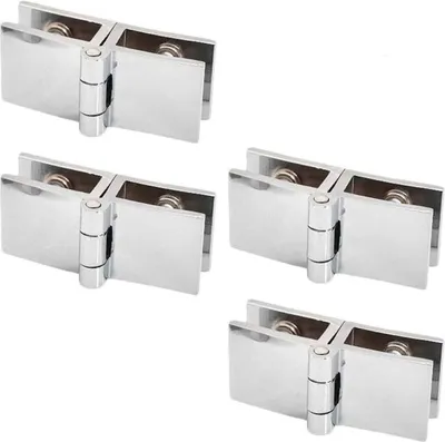 Produktbild von Stück 180Ḟ Glastürscharnier, Glastürscharnier, Glastürscharnier aus Zinklegierung, aufsteckbare Glastür, einfache Installation und langlebig für Vitrine, Weinschrank