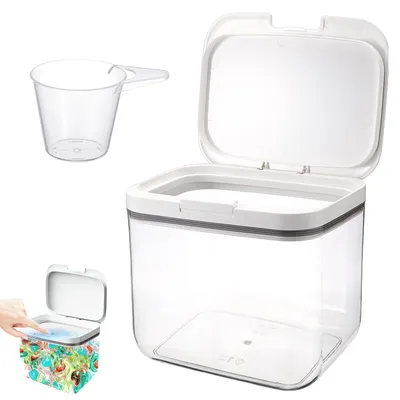 Aufbewahrungsbox für Waschmittel, 4,5 l, luftdicht, transparent