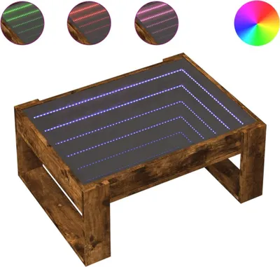 Produktbild von vidaXL Couchtisch mit Infinity-LED Räuchereiche 70x53x30 cm