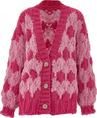 Produktbild von ebeeza damen strickjacke - rosa, M