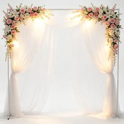 Immagine prodotto di Vrygle Arco matrimonio in metallo 3 m, arco rotondo per palloncini, arco per rose decorazione fai da te per matrimonio compleanno eventi giardino sfon