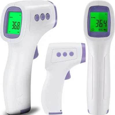Produktbild von Infrarot Thermometer Digital Fieberthermometer Körperthermometer Berührungslose Kontaktlos Baby und Erwachsene Säuglinge Helligkeit Stirn LED Retoo