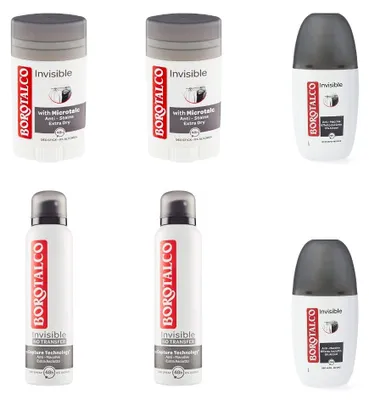 Produktbild von Borotalco Invisible Deodorant Testpaket Deo Stick Vapo spray Original Fresh italien
