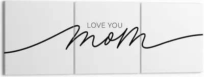 Produktbild von Bild auf Leinwand - Leinwandbild - 3 Teile - Ich liebe dich Mama - 150x50cm - Wand Bild - Wanddeko - Wandbilder - Leinwanddruck - Bilder - Wanddekoration - Leinwand bilder - Wandbild - CA150x50-4794