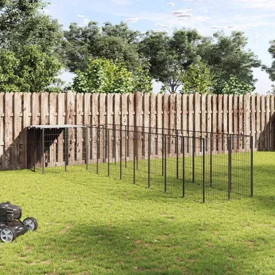 Obrázek produktu pro vidaXL Psí bouda černá 7,26 m² ocelová