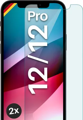 Produktbild von Glas Schutzfolie für iPhone 12 / 12 Pro, Stückzahl:2er Set